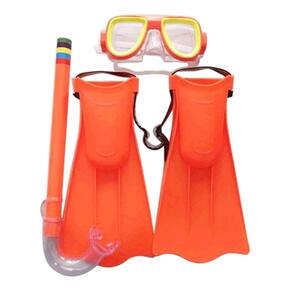 Kit De Mergulho Infantil Com 3 Peças Laranja DM Toys