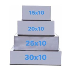 Conjunto Formas Quadradas Altas alum. 4pçs (15, 20, 25, 30cm) Manuais
