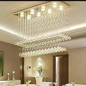 Lustre De Cristal, Base 70x20cm Modelo Torre De Cristais