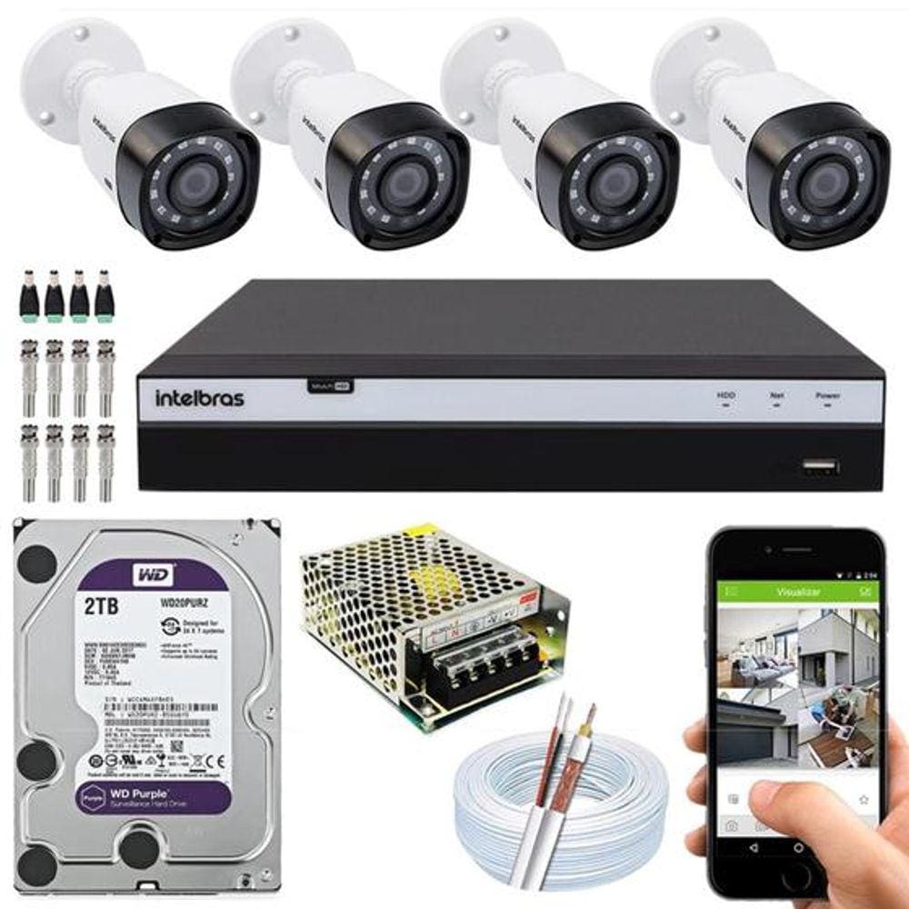 Kit cftv 4 cameras Black Friday Pontofrio