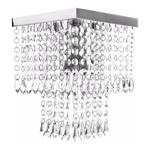 Lustre De Acrilico Belissimo Base De Inox 20x20cm