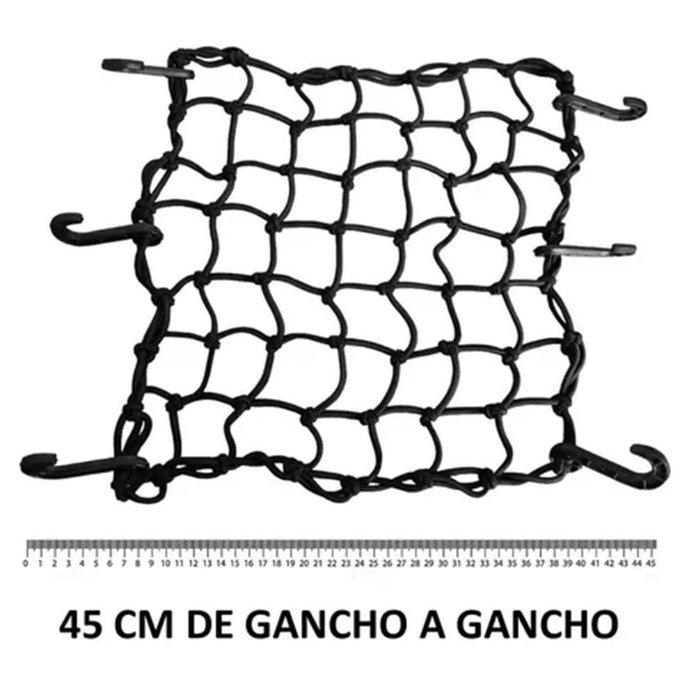 Rede Aranha Carga Bagageiro Moto, Bike, Bicicleta 45x45cm