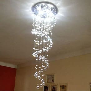 Lustre Em Cristais K9 De 30mm Com 04 Lâmpadas Gu10 Inclusas
