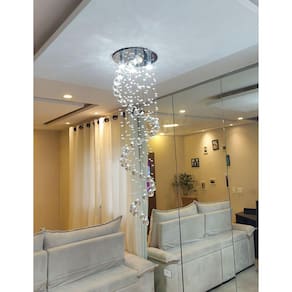 Lustre Espiral Para Vão De Escada Com 5 Lâmpadas Gu10 Bf
