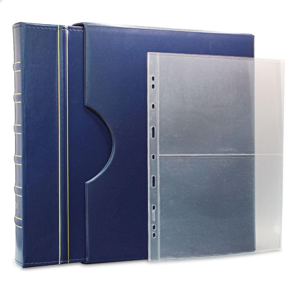 Álbum de Luxo Azul 50 Folhas para 100 Cédulas 3BZN G