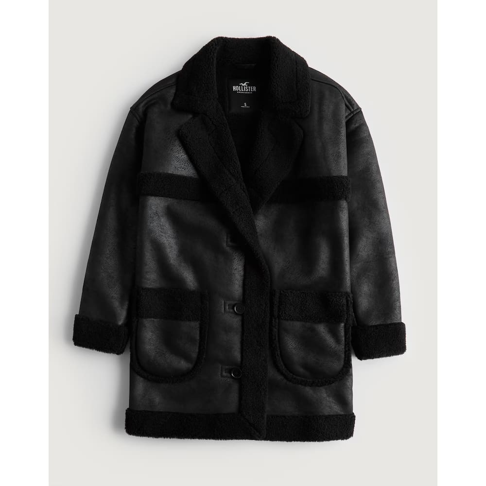 Casaco Feminino Vegano Hollister Sintético