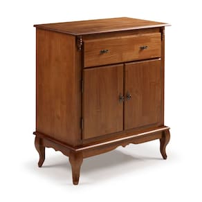 Balcão Buffet Madeira com 2 Portas e 1 Gavetas Pés Luis XV 60629 Linz Móveis - Imbuia Glazer