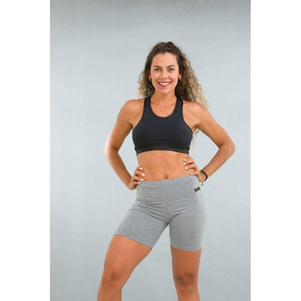 Bermuda Fitness Feminina Cinza Mescla Up