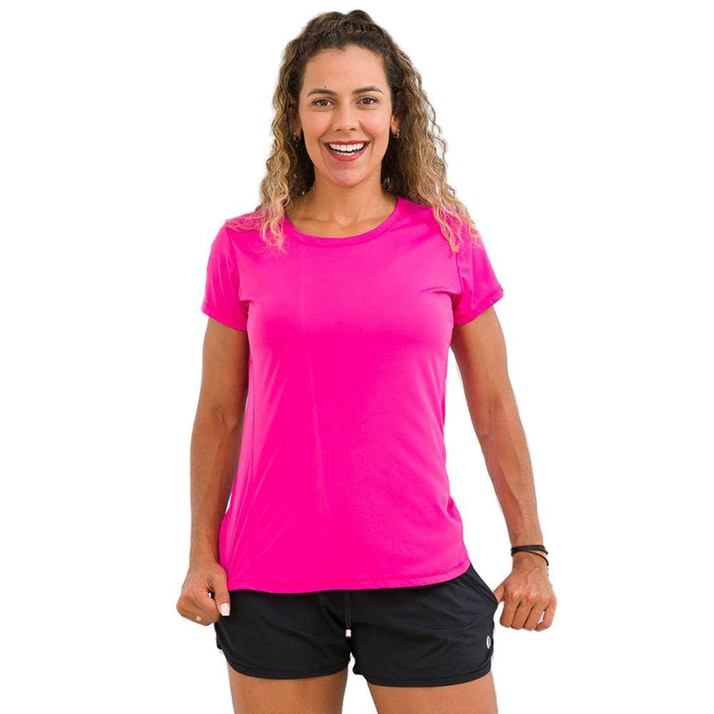 Camiseta Feminina Fitness Pink Lean
