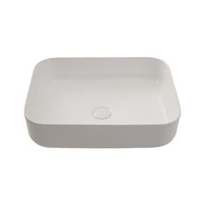 Cuba De Apoio Para Banheiro Retangular Slim Louça Cerâmica 50,5 cm Fluorita Pingoo.casa - Branco