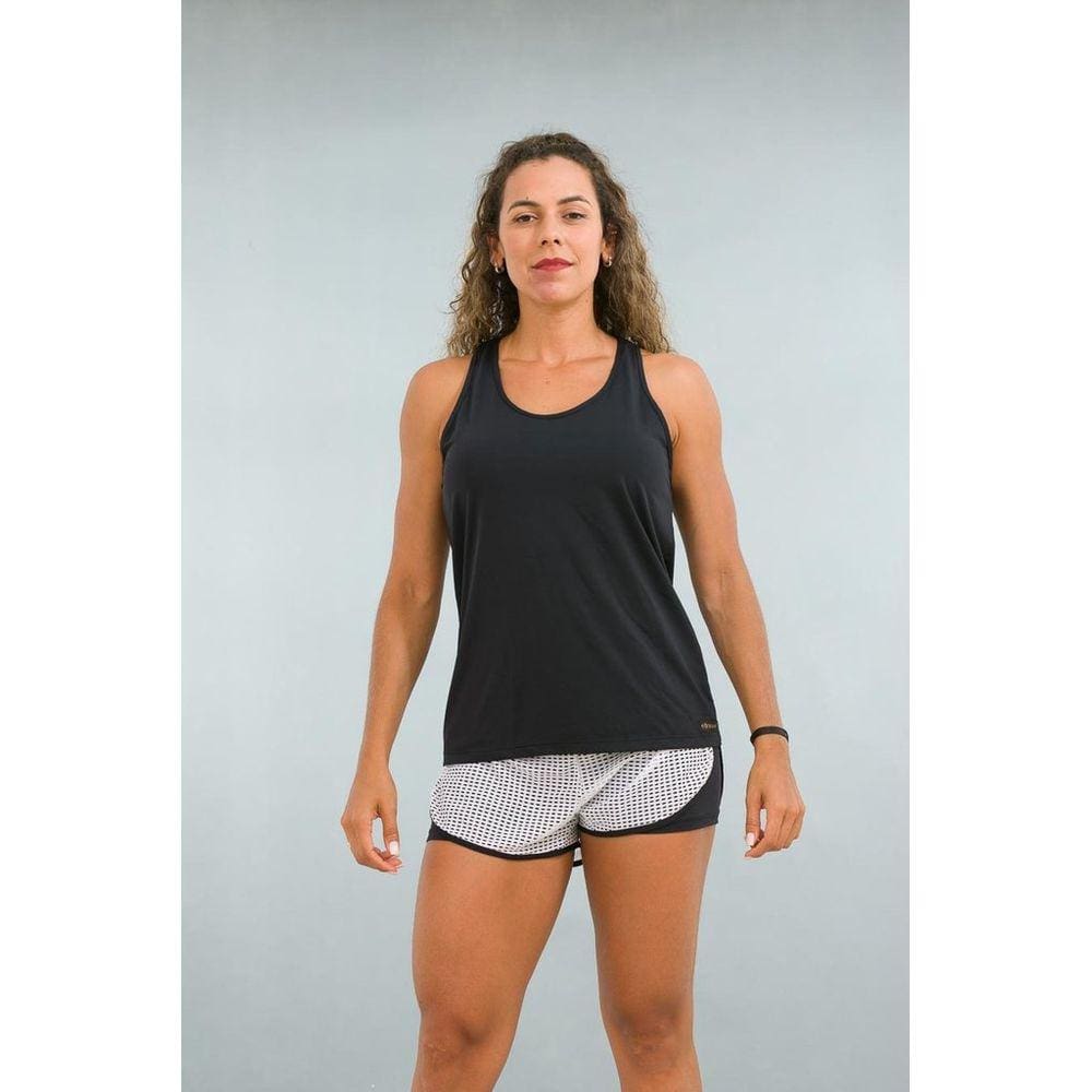 Regata Feminina Fitness Preta Classic