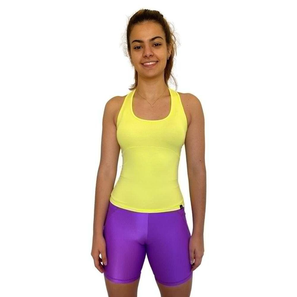 Regata Feminina Fitness Amarela Bela