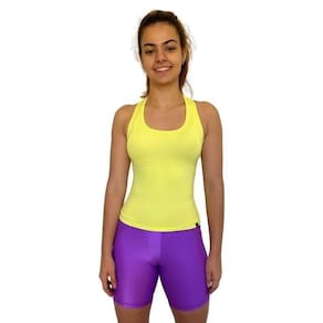 Regata Feminina Fitness Amarela Bela