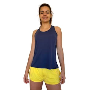 Regata Feminina Fitness Azul Marinho Classic