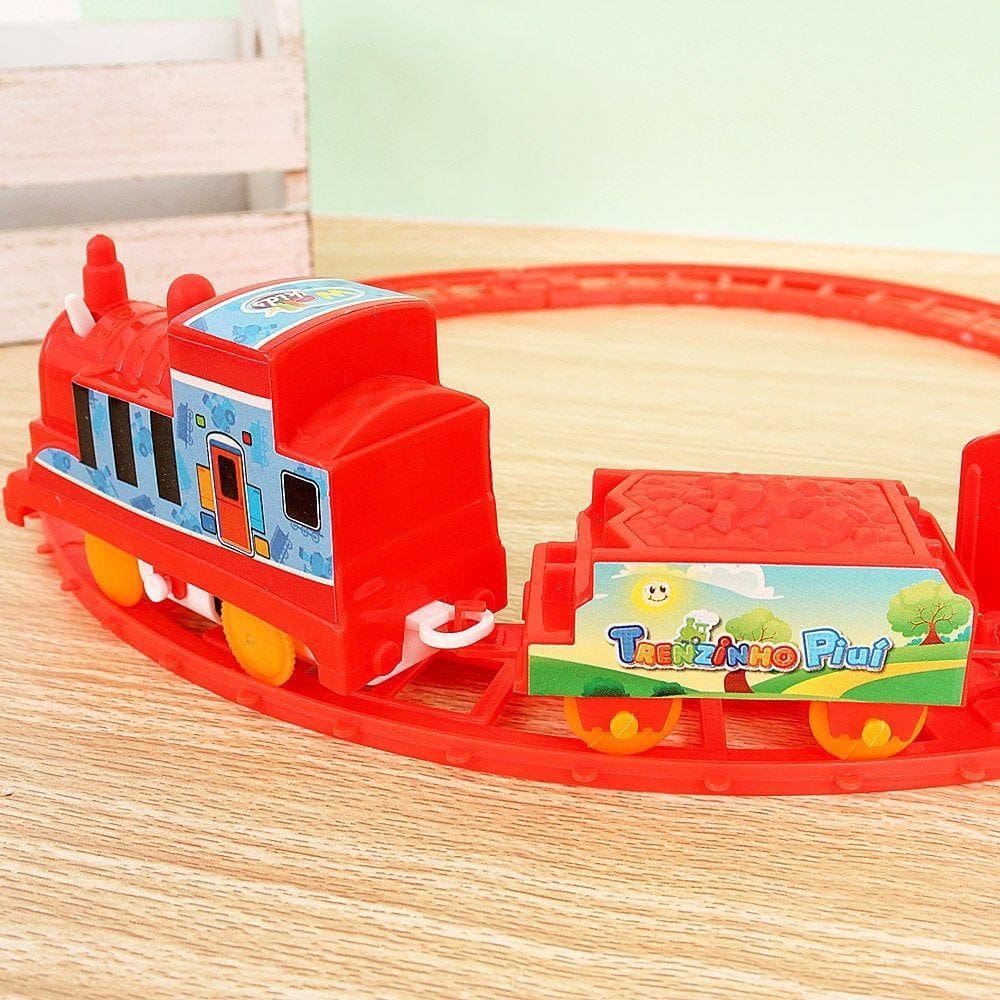 Trem Brinquedo Locomotiva Trenzinho Infantil Vermelho