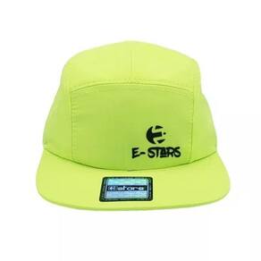Boné E-STARS 5Panel Amarelo Flúor Proteção UV 50+
