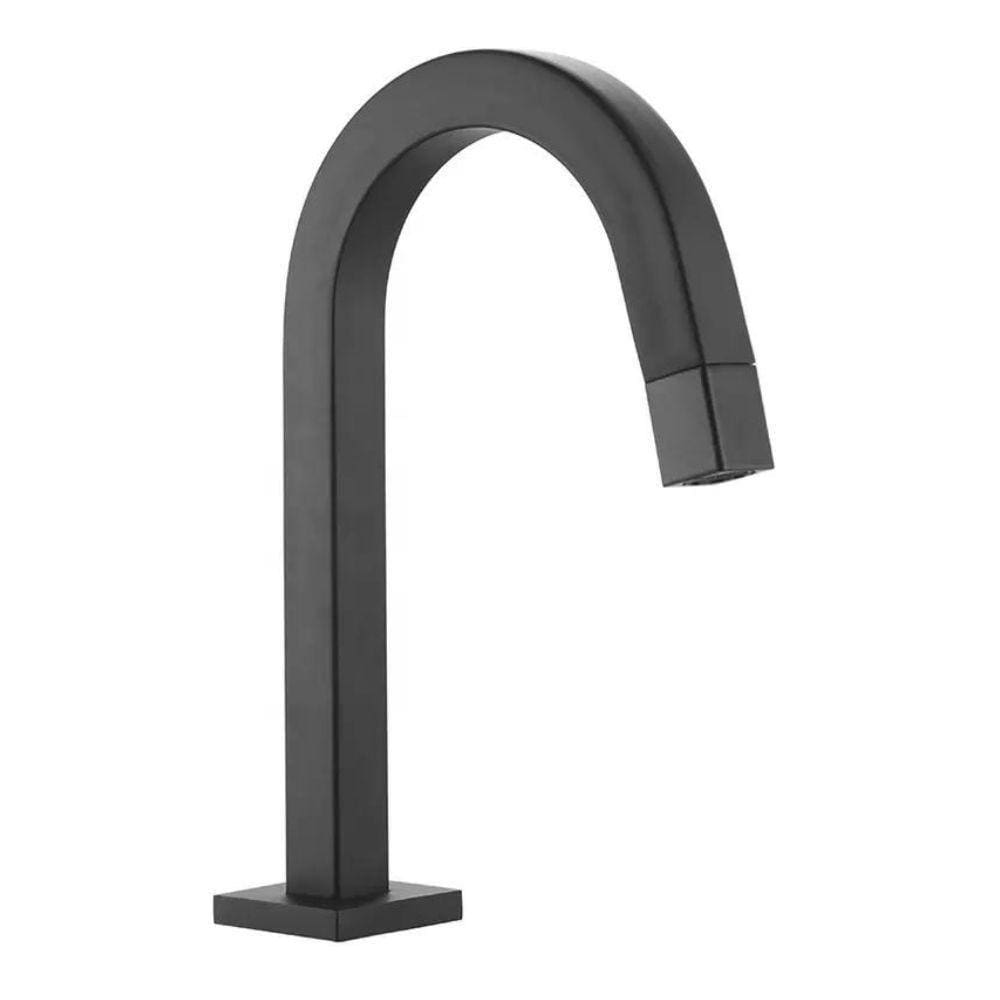 Torneira Banheiro Lavatorio Quadrada Preto Fosco Pratica