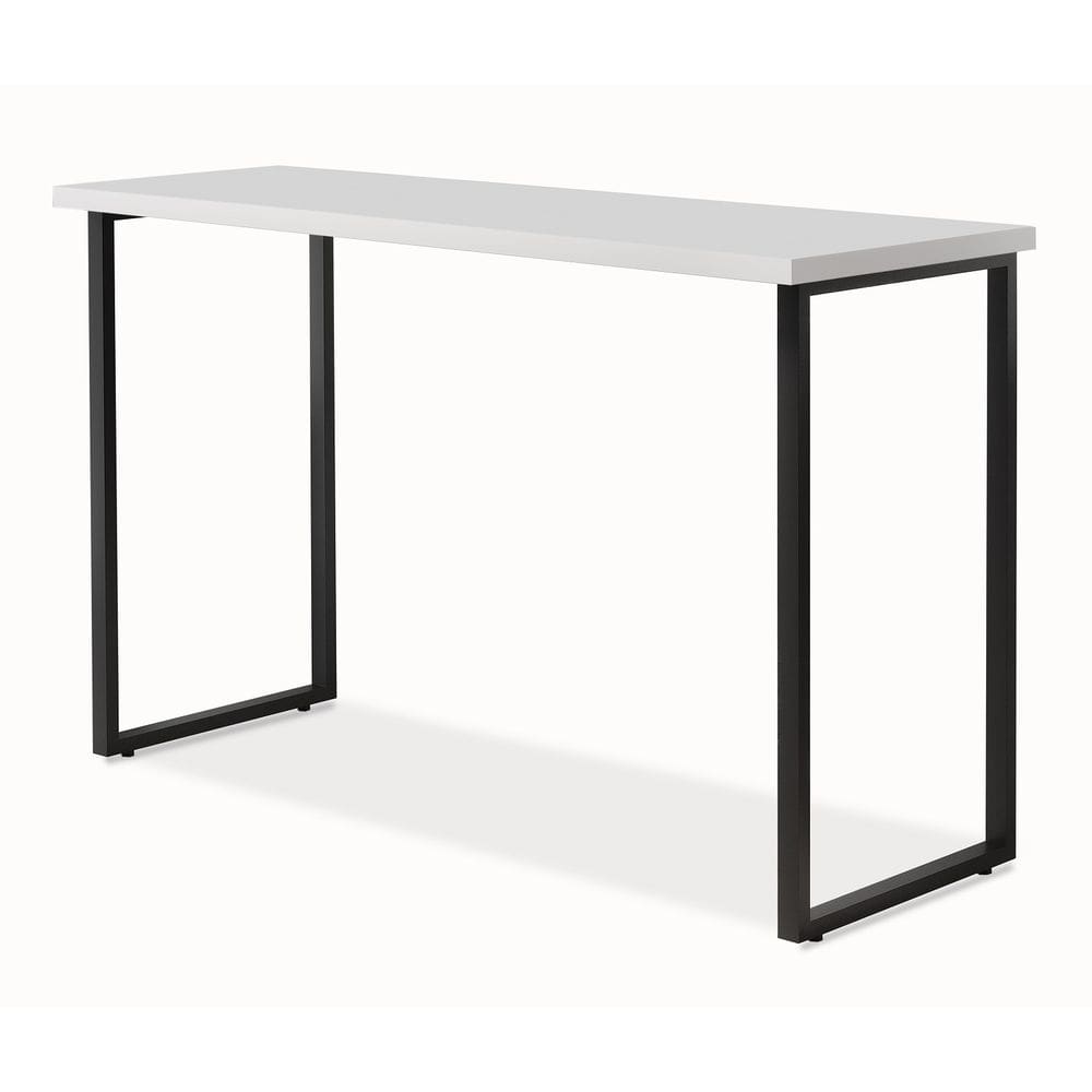 Mesa De Estudo Home Office 120Cm Branco Com Preto