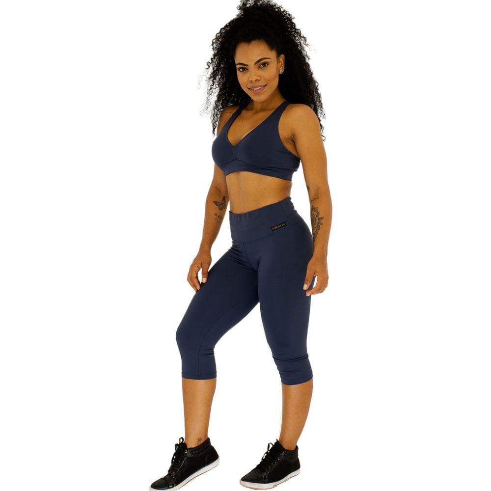 Calça Corsário Fitness Marinho Up