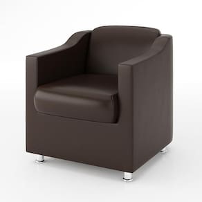 Kit 2 Poltronas Courino Preto Consultorio Recepção