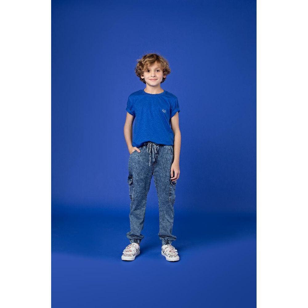 Calça Jeans Infantil Masculina Jogger Jeito De Criança Ref: 5426 4/10