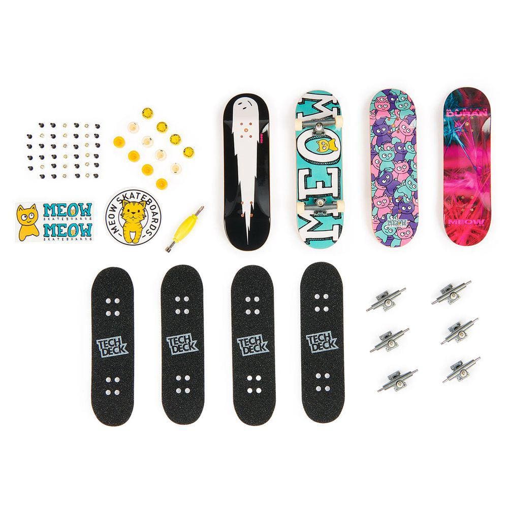 Skate De Dedo Tech Deck Profissional + Adesivos - Sunny