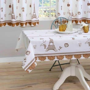 Toalha de Mesa Casa Alegre Sultan 1,45x1,40m - Coffe