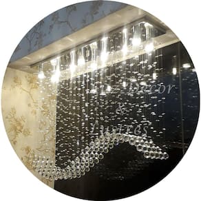 Lustre Para Sala de Jantar Base inox Retangular 1Mx25CM