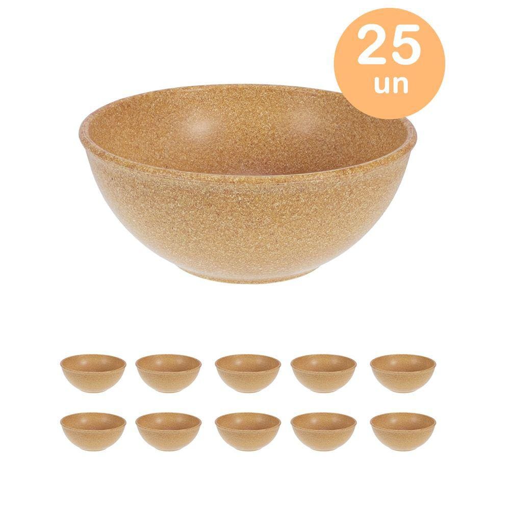 25un TIGELA 500ml BOWL CUMBUCA VASILHA CALDO MARROM CLARO