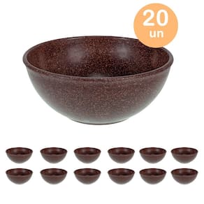 20un TIGELA 500ml BOWL CUMBUCA VASILHA CALDO MARROM ESCURO