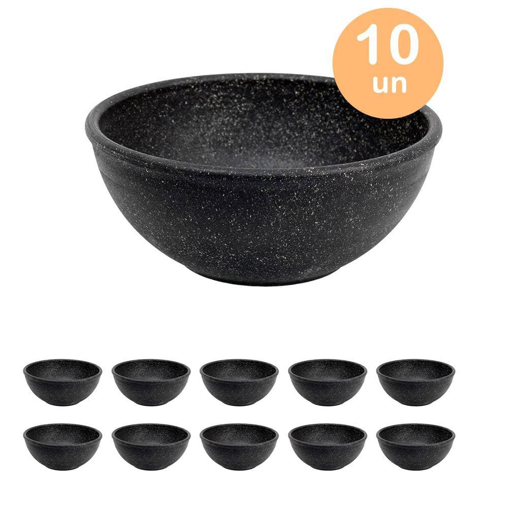 10un TIGELA 500ml BOWL CUMBUCA SOPA CALDO PRETO