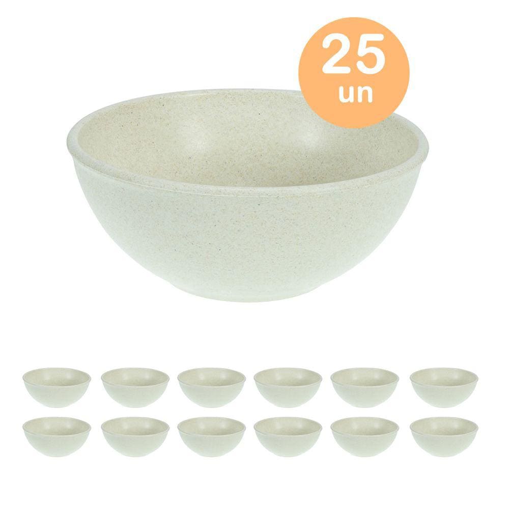 25un TIGELA 500ml BOWL CUMBUCA VASILHA SOPA CALDO BEGE