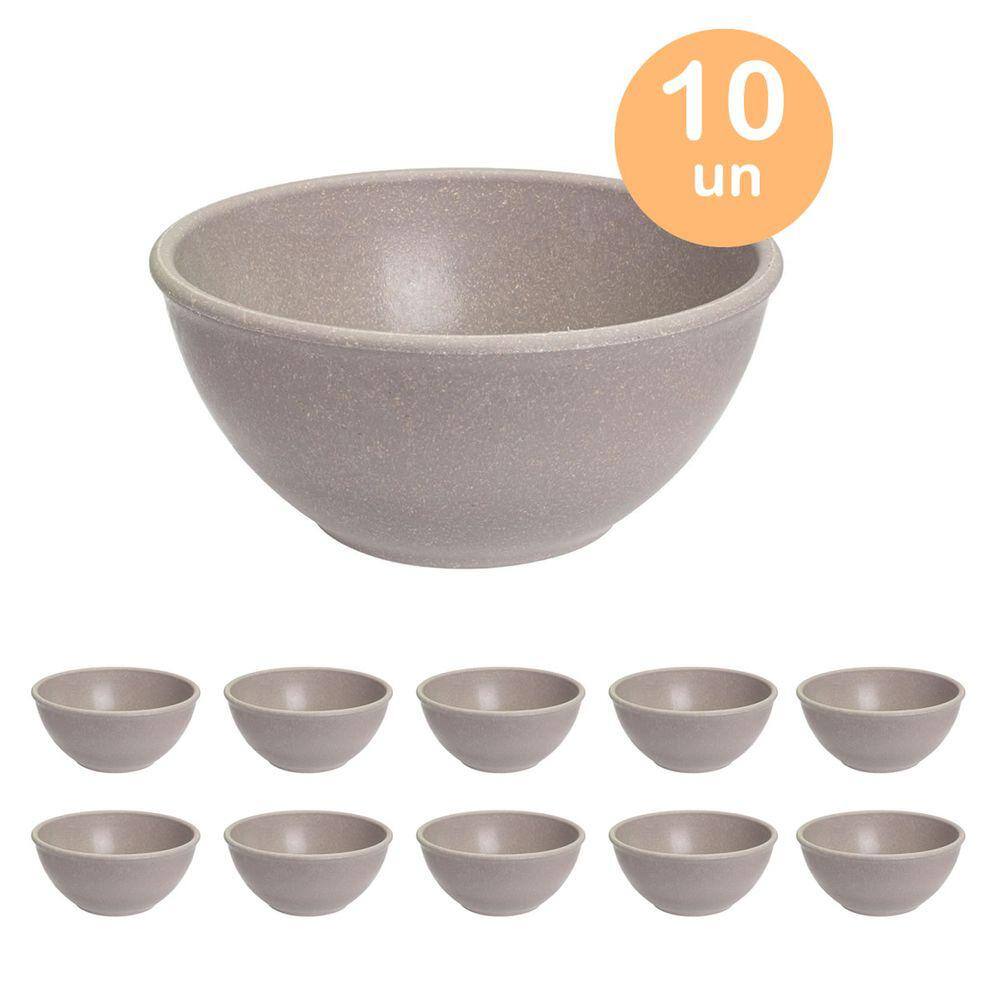 10un TIGELA 500ml BOWL CUMBUCA VASILHA SOPA CALDO CINZA