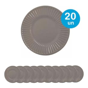 20un Prato sobremesa petiscos melamine plissé salgado 20cm