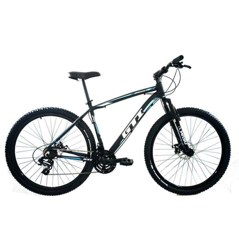 Bicicleta GTI Roma Aro 29 Quadro 15 Alumínio preto/azul 21V.