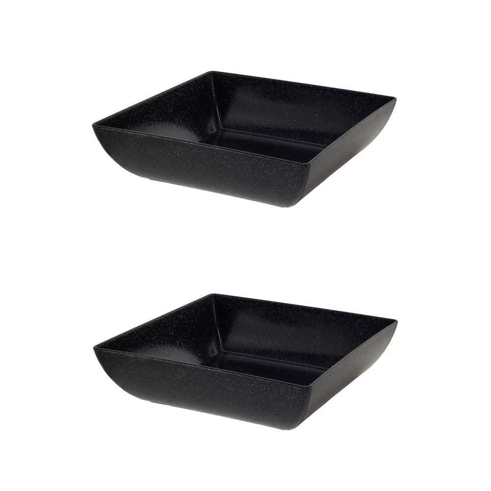 2un Saladeira Quadrada 750ml Vasilha Petisqueira Preta