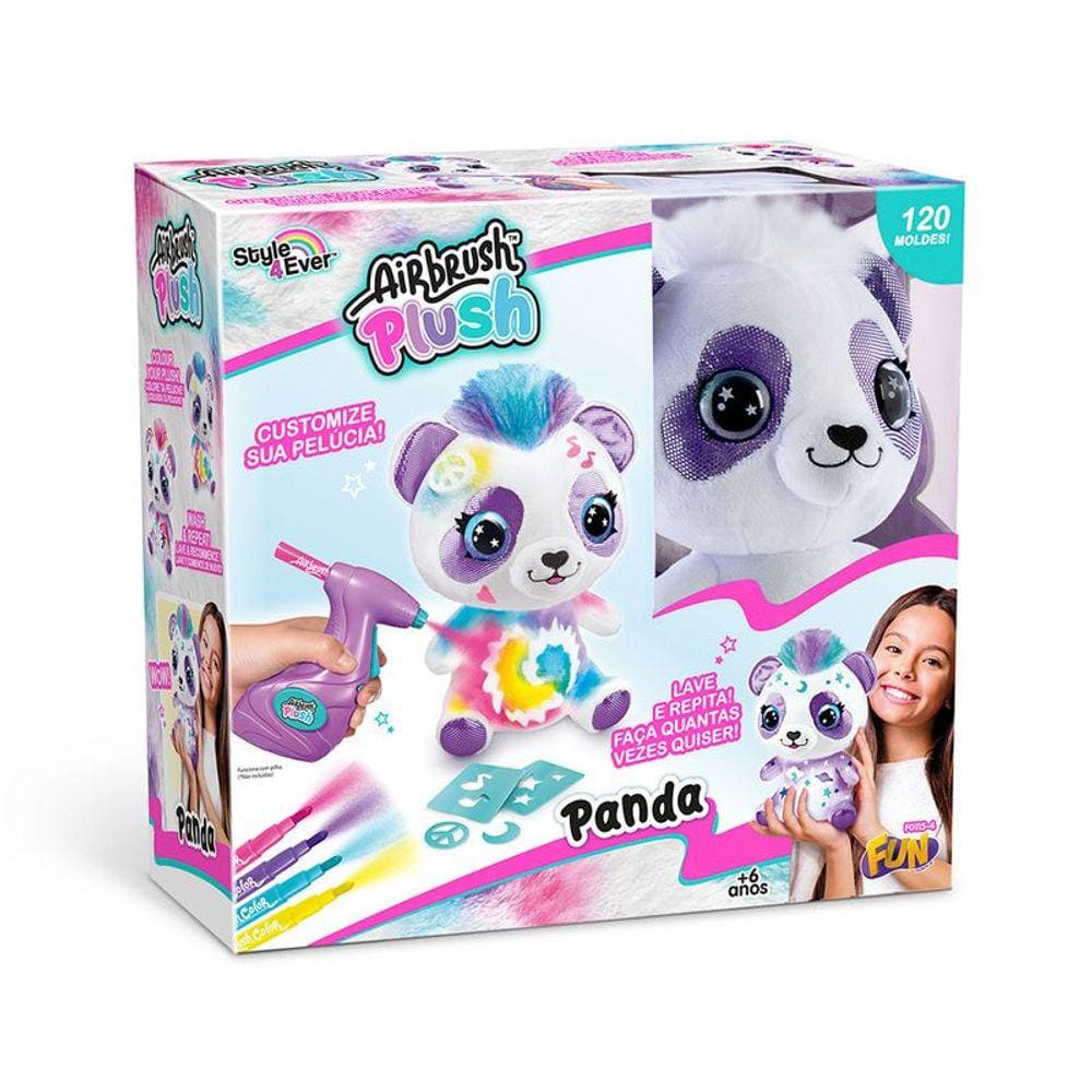 Pelucia - Airbrush Plush - Panda Para Pintar - Style 4 Ever - F0115-4 BARAO