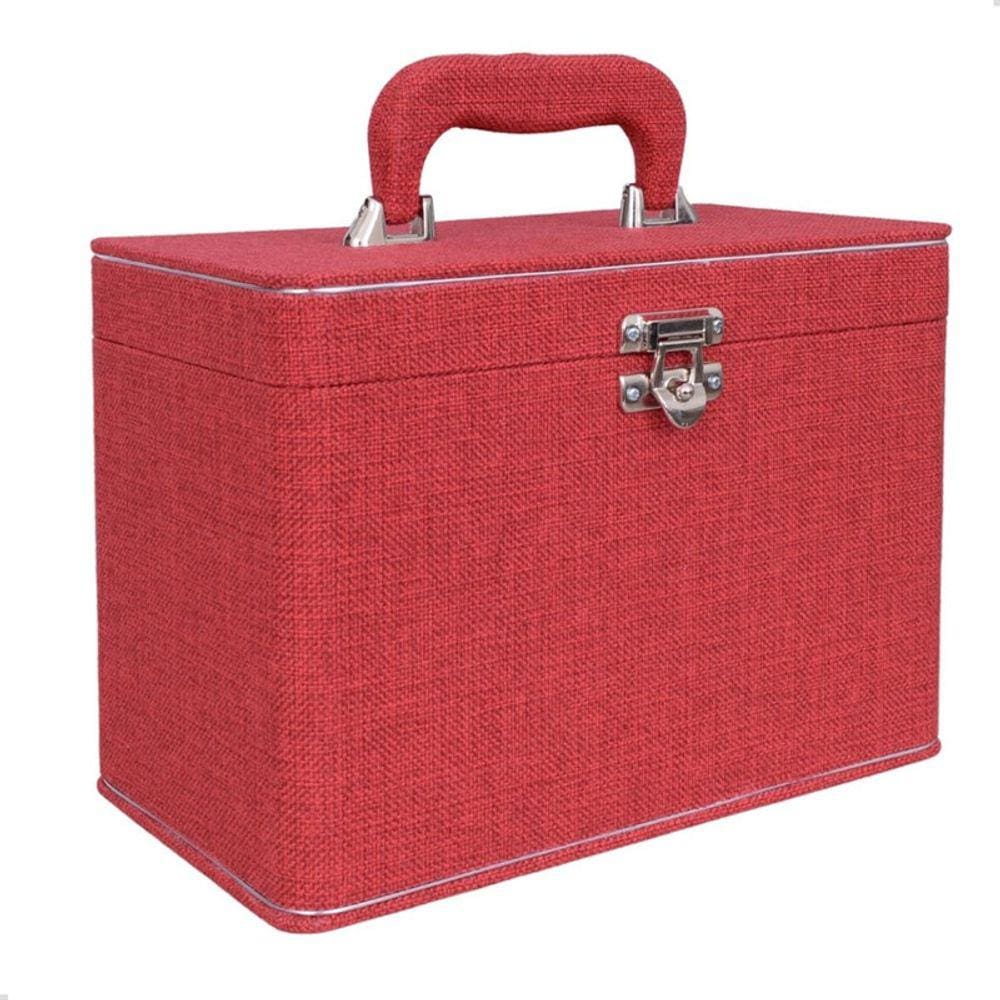 Maleta para 600 Fotos - 6 Álbuns fotográficos 10x15 JUTA VERMELHO Adulto Baú Box