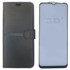 Kit Capa Carteira Compatível Samsung A03 Core + Película 3D