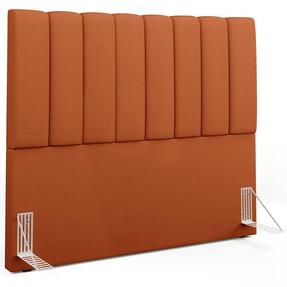 Cabeceira Cama Box Casal 140 cm Dália W01 Tecido Terracota - Lyam Decor