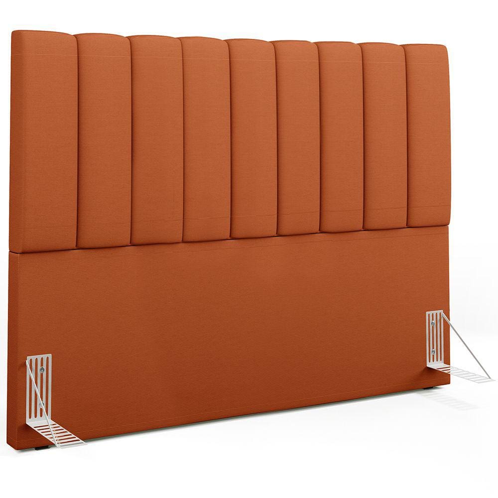 Cabeceira Cama Box Casal King 195 cm Dália W01 Tecido Terracota - Lyam Decor
