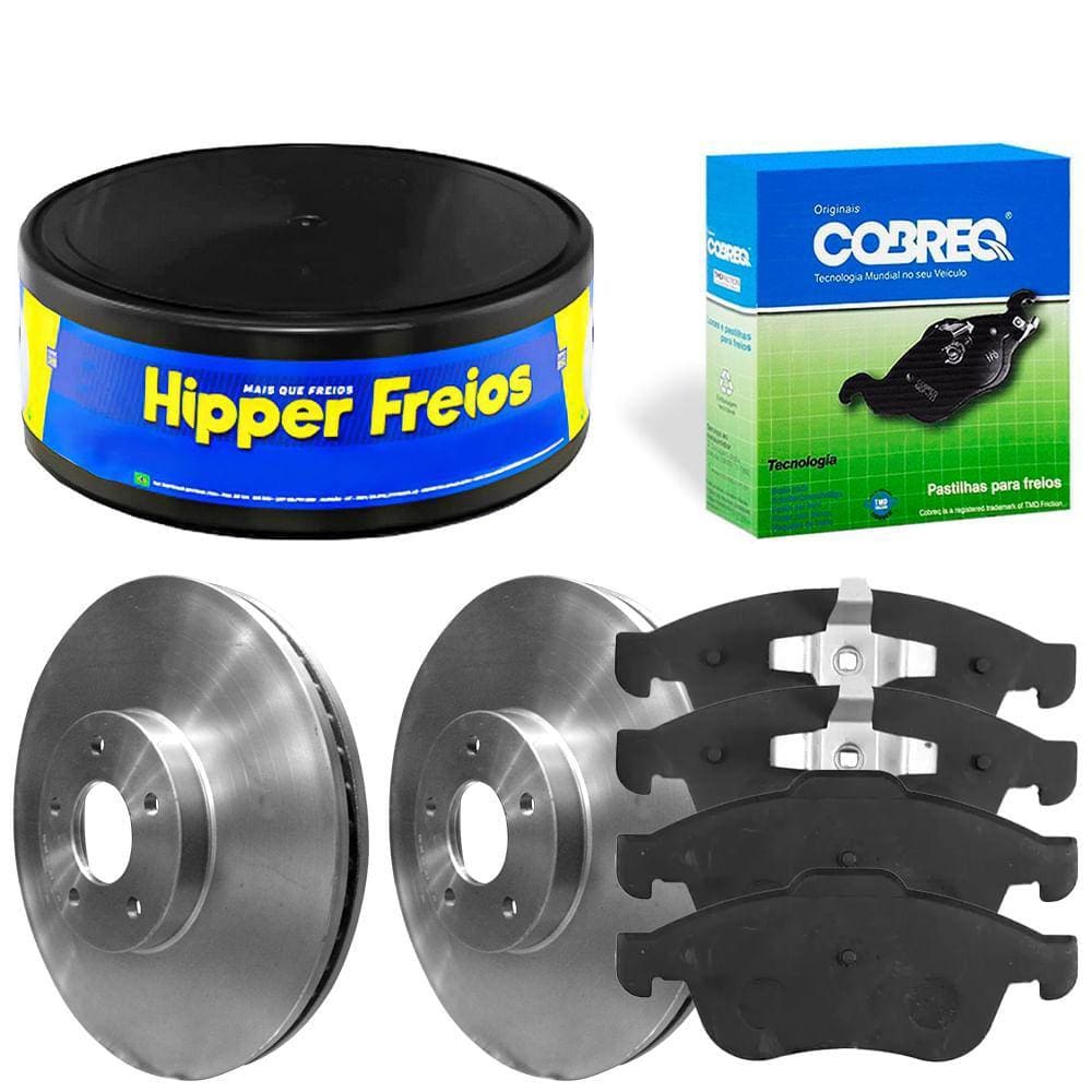 Kit Pastilha Disco Dianteiro Ventilado Captur 2017 a 2021 Co