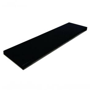 Prateleira Simples Preta 30X15 Cm Com Suporte Em Mdf