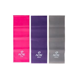 Kit Faixa Elastica Latex Band T13-R - Rosa/Roxo U
