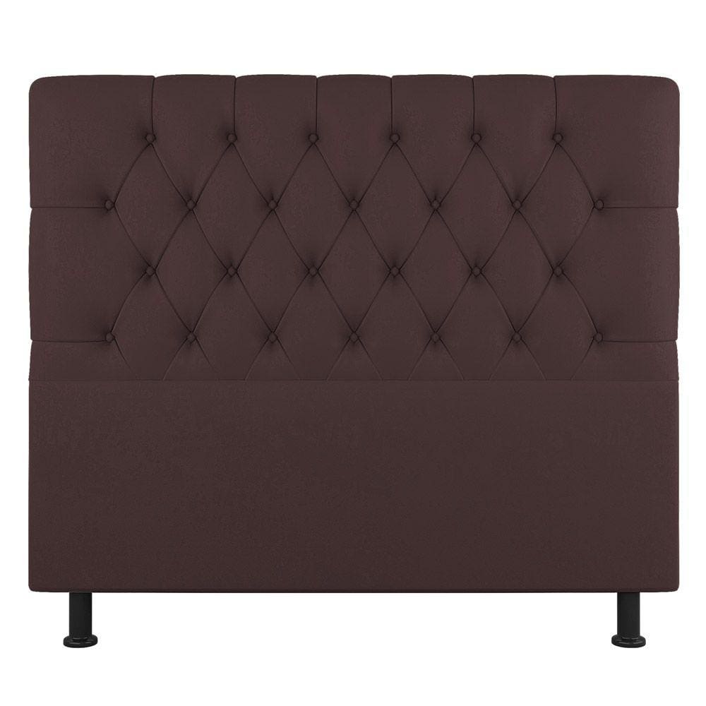 Cabeceira Cama Box Solteiro Nice 100cm Suede Marrom - Abmaza