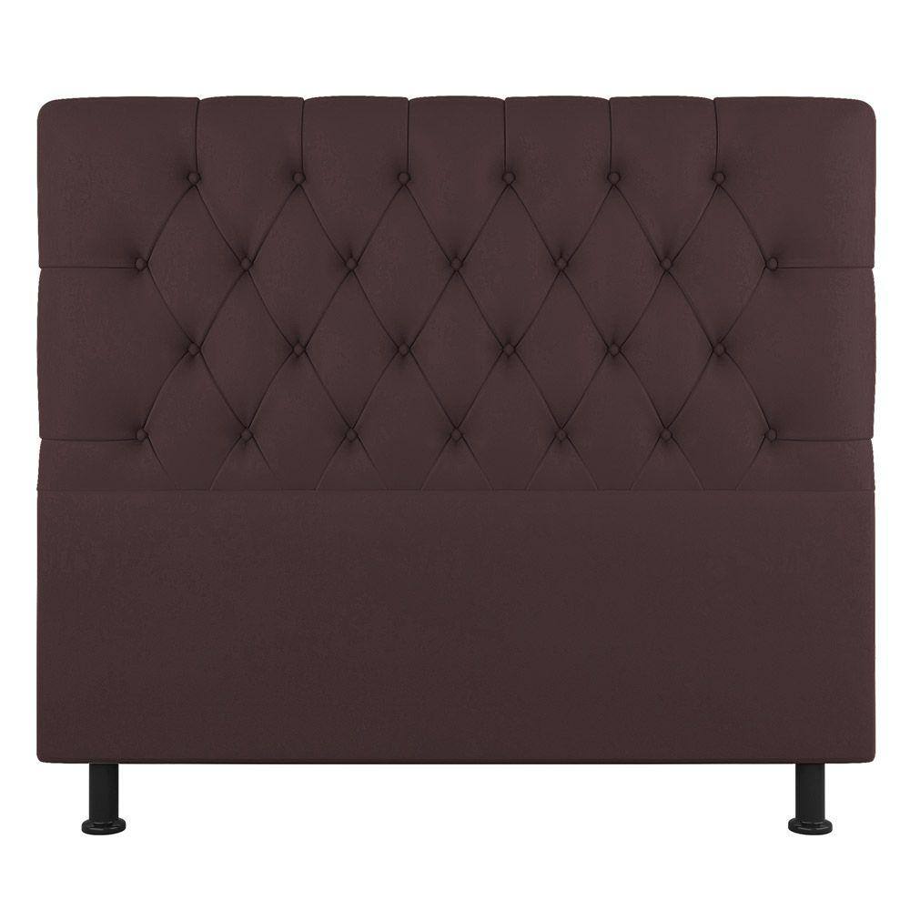 Cabeceira Cama Box Solteiro Nice 90cm Linho Marrom - Abmaza