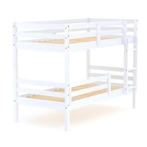 Beliche Solteiro Slim Com Grade De Proteção Madeira Maciça Branco Housin