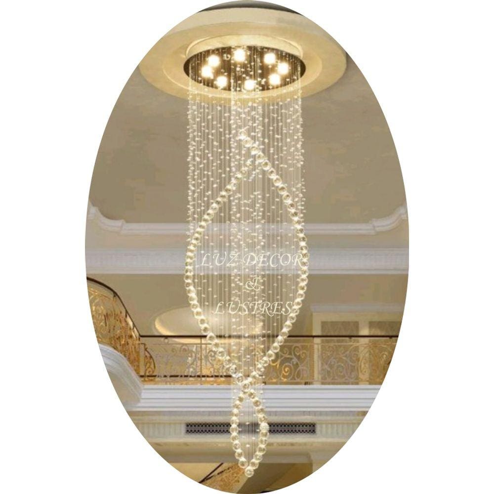 Pendente De Cristal Legítimos k9 Com Base De Inox Espelhado