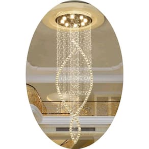 Lustre De Cristal Para Vão De Escada E Pé Direito Duplo