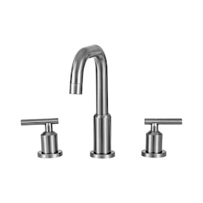Torneira Para Banheiro Inox Misturador Duplo Comando Tefé Pingoo.casa - Cinza